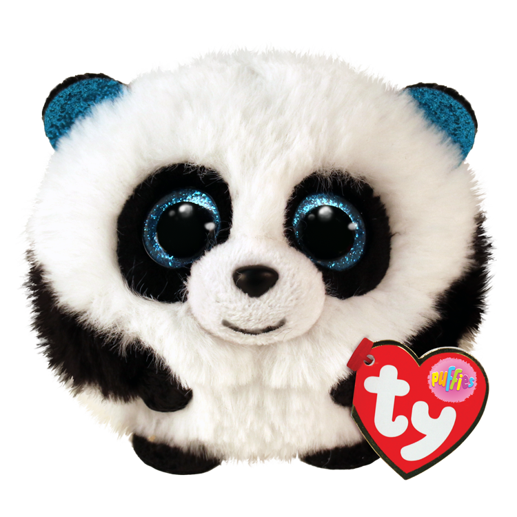Ty Beanie Puffies Bamboo Black and White Panda