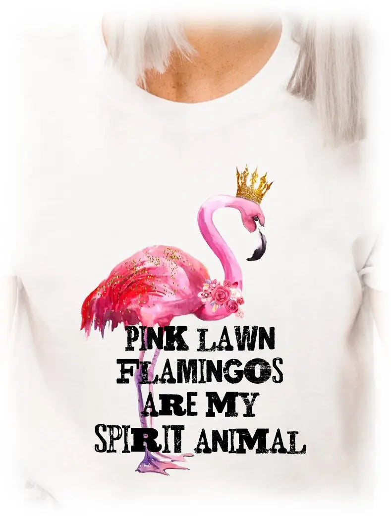 Pink Lawn Flamingo Graphic Tee