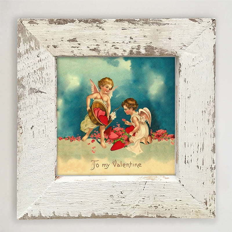 Sharing Hearts - White Frame Small