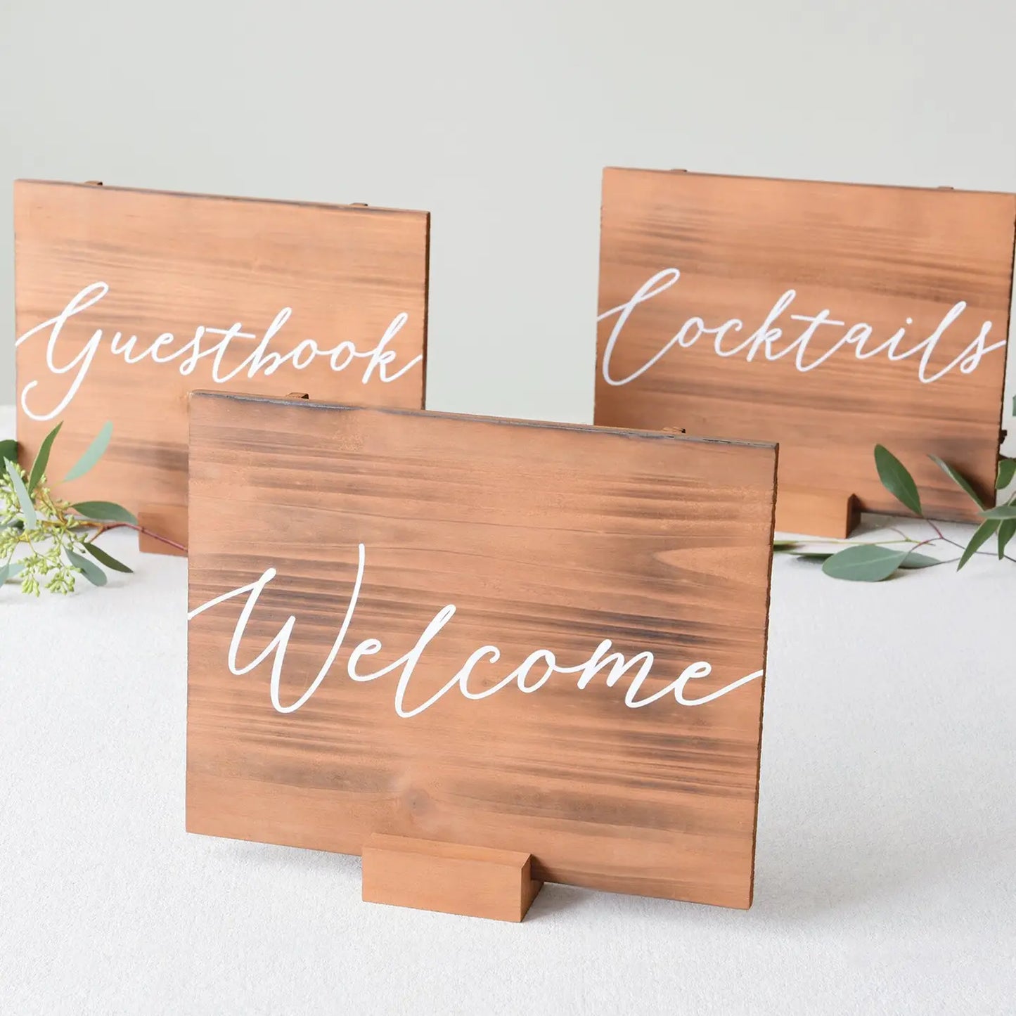 Sign Set Wood 3ct