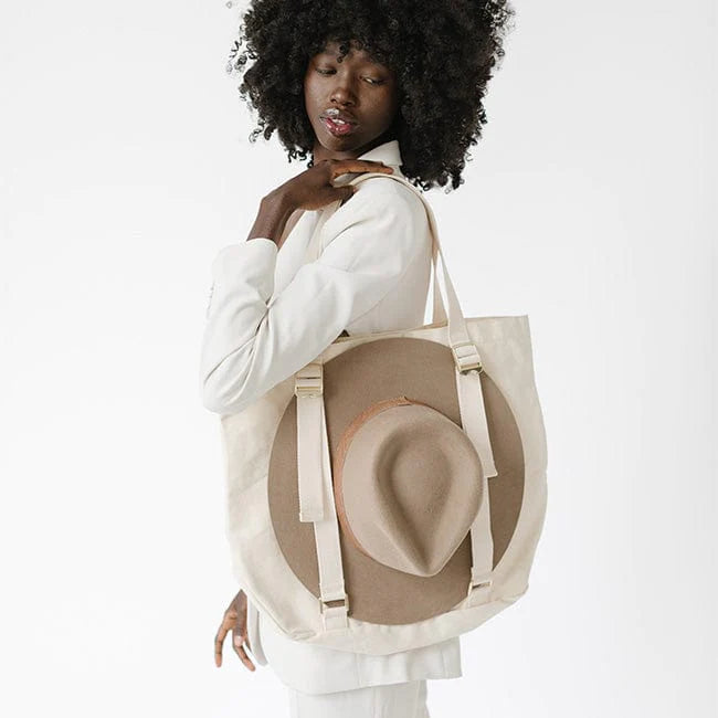 GIGI PIP''s Canvas Hat Carrying Tote - Natural