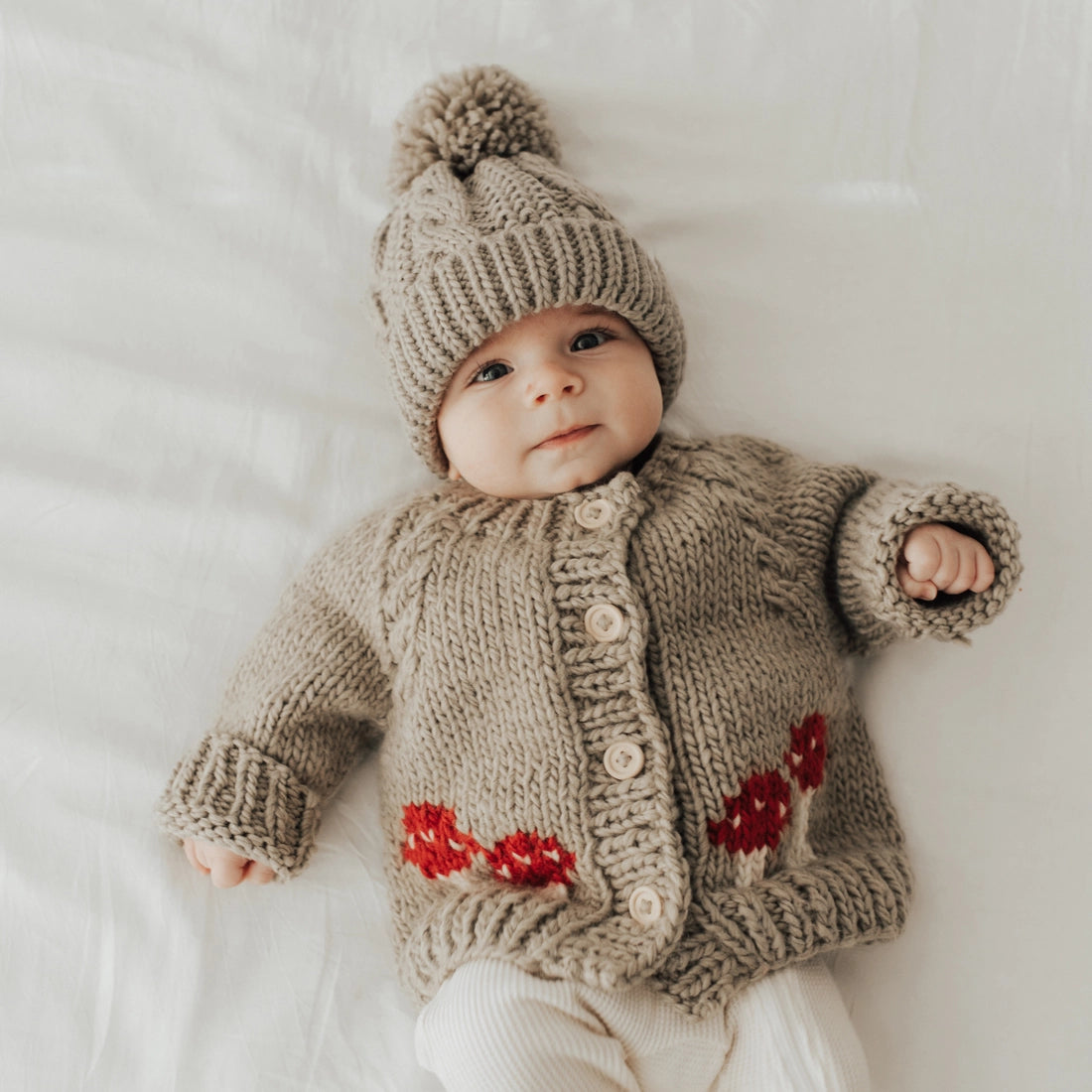 Kids Mushroom Cardigan Sweater