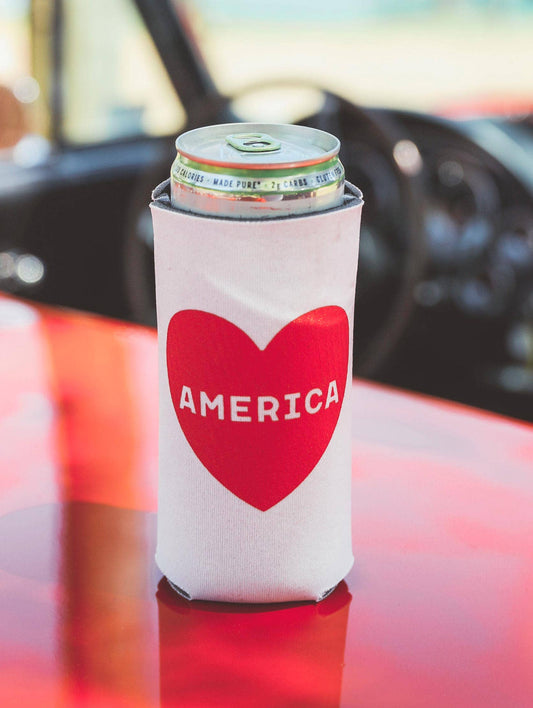 America Heart Tall Drink Sleeve