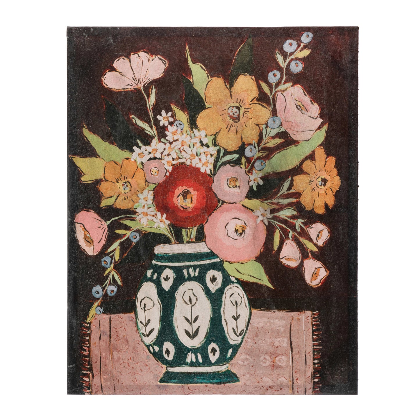 Wall Decor with Flowers in Vase
