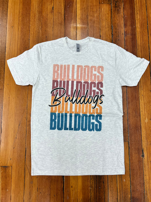 Bulldogs Colorful Mascot Graphic Tee