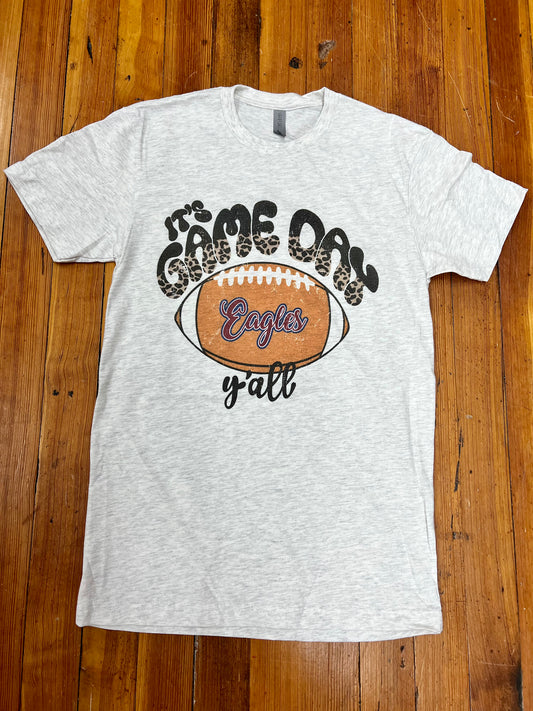 It's Game Day Y'all Football Graphic Tee - Eagles