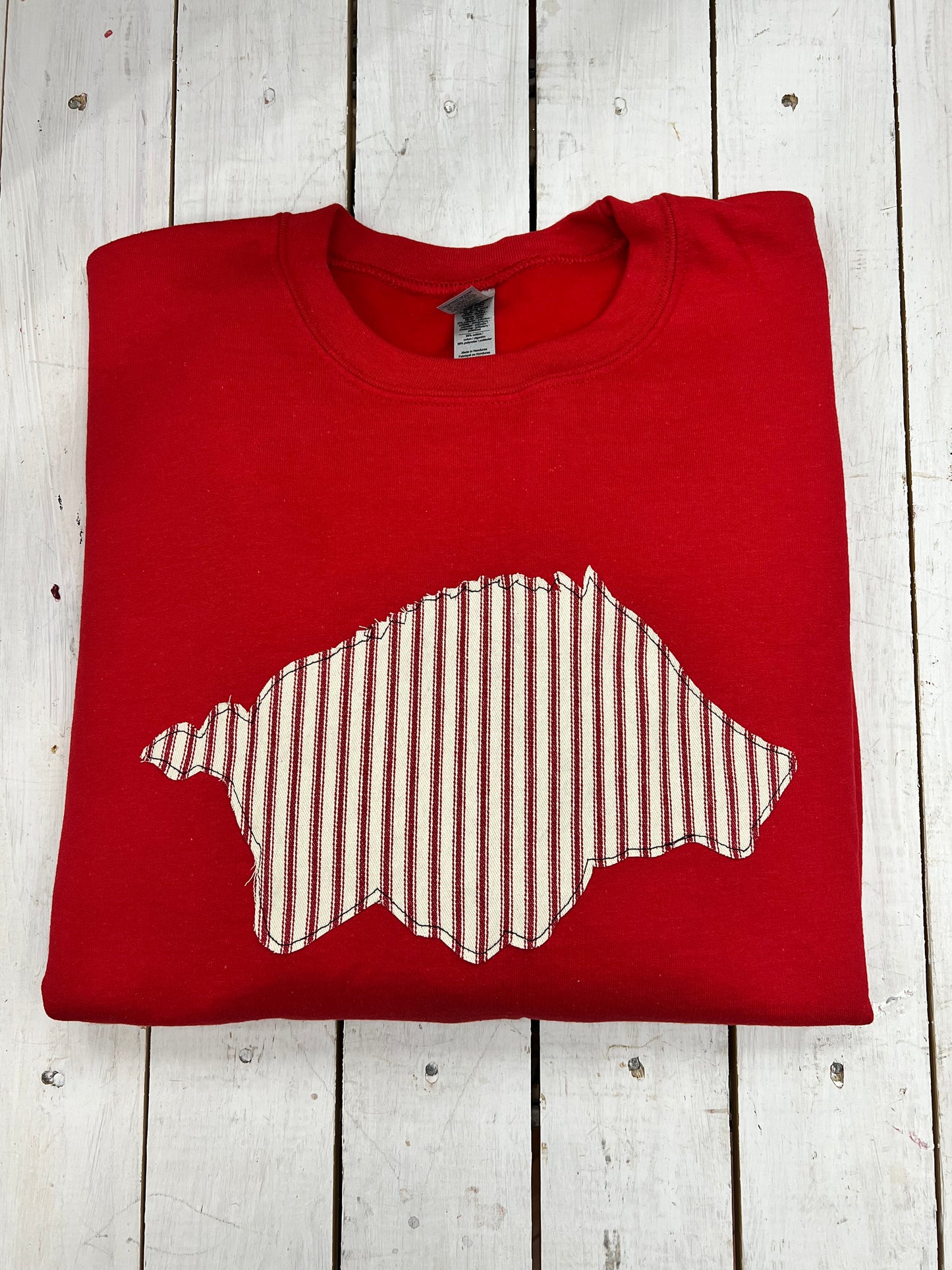 Stitched Razorback Sweatshirt - Red