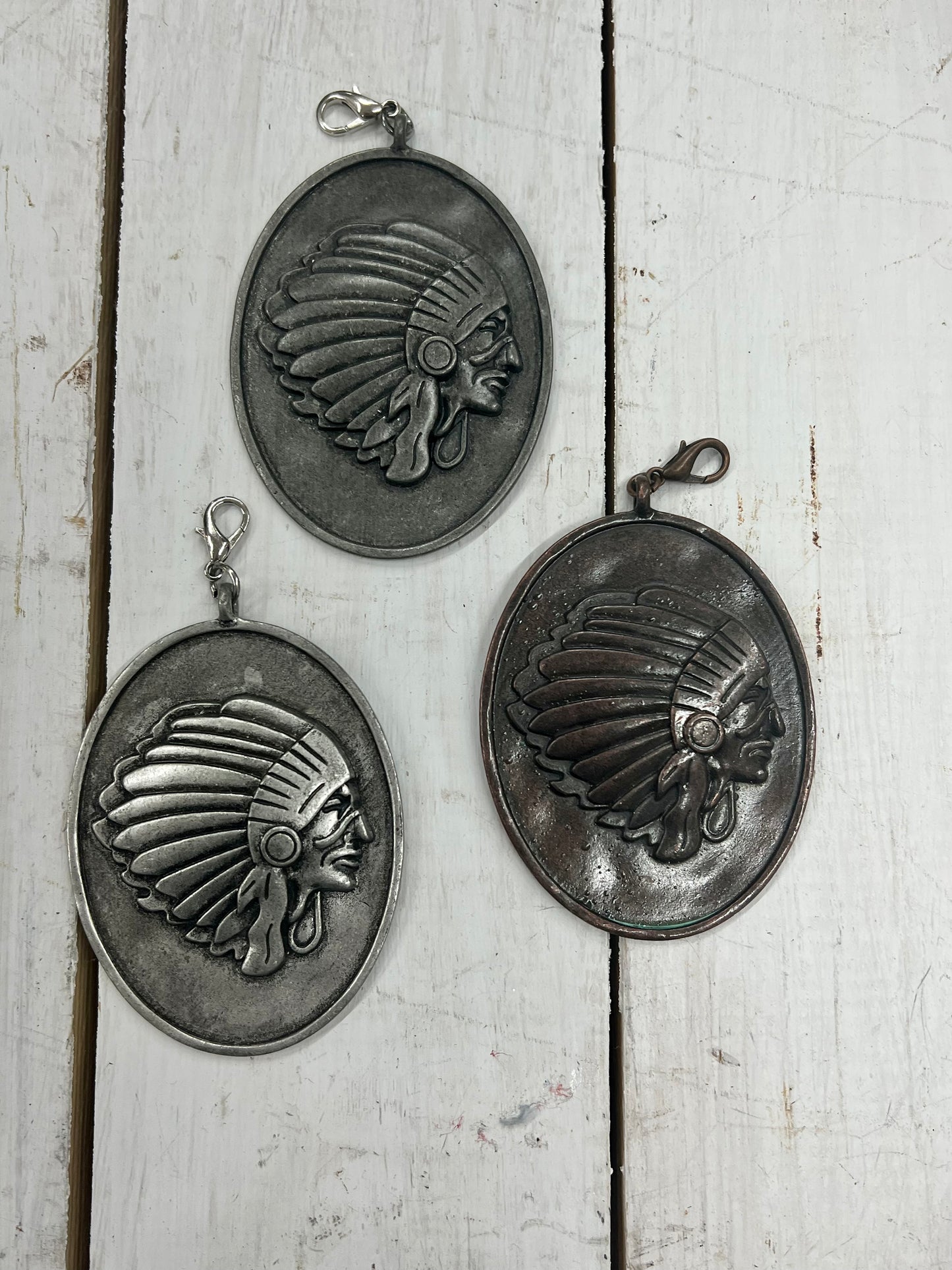 Indian Head Metal Charm