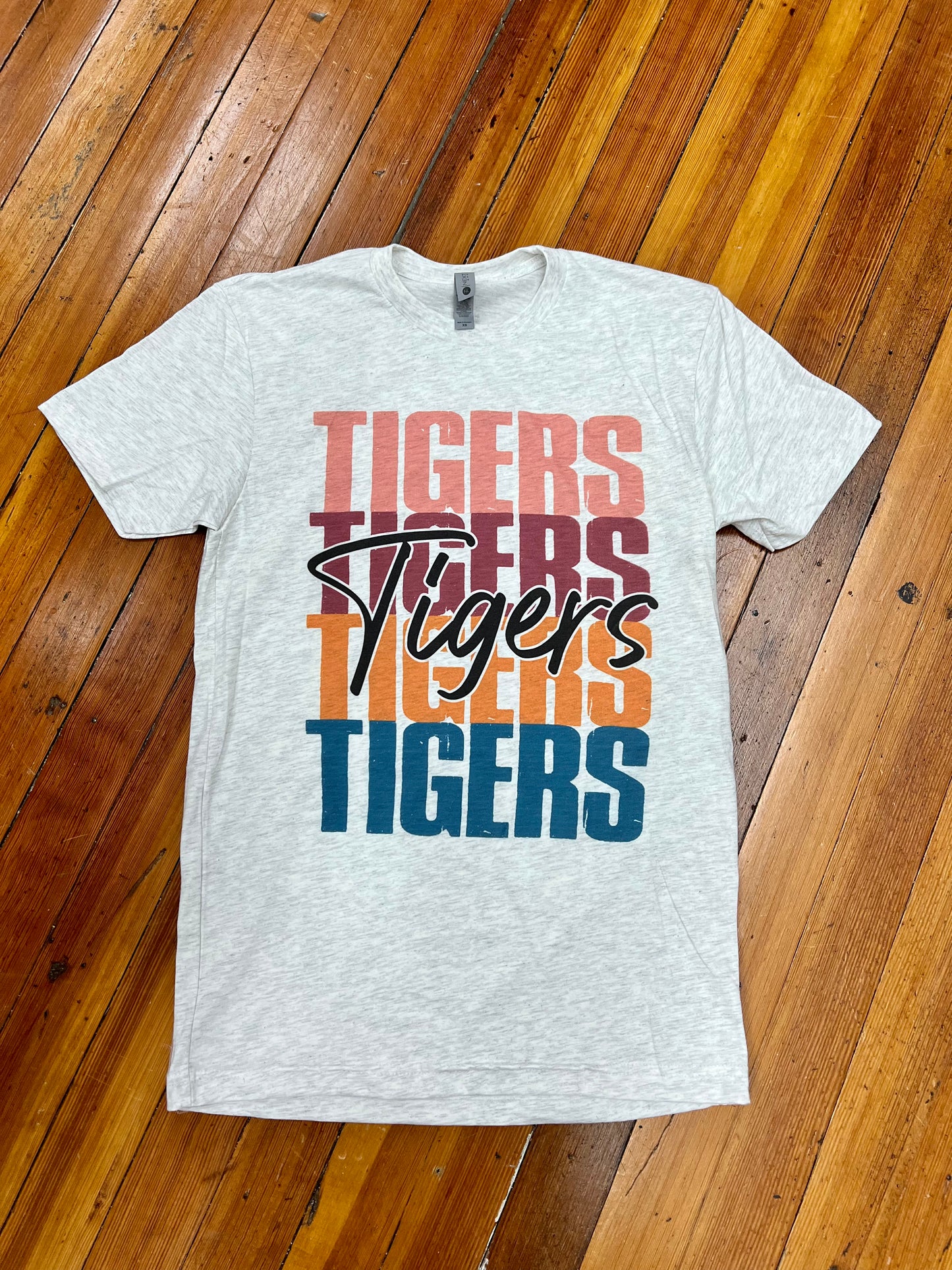 Tigers Colorful Mascot Graphic Tee