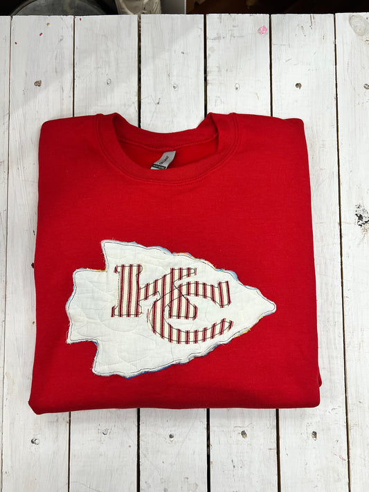 Stitched KC Arrowhead Sweatshirt - Red
