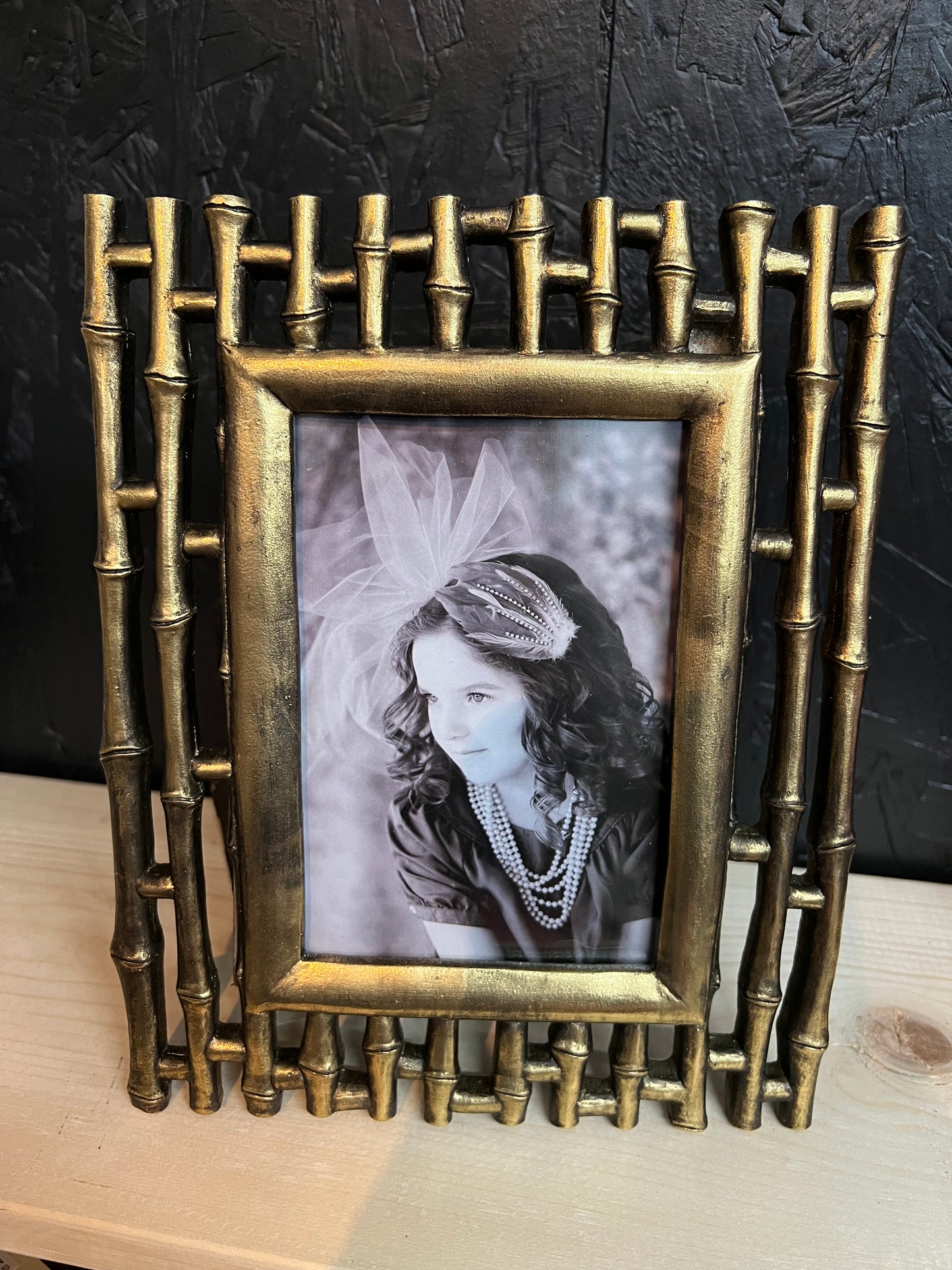 Antique Gold Bamboo Detail Picture Frame