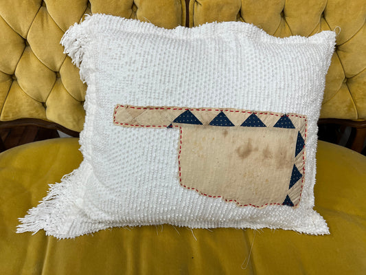 Chenille Pillow - The State of Oklahoma