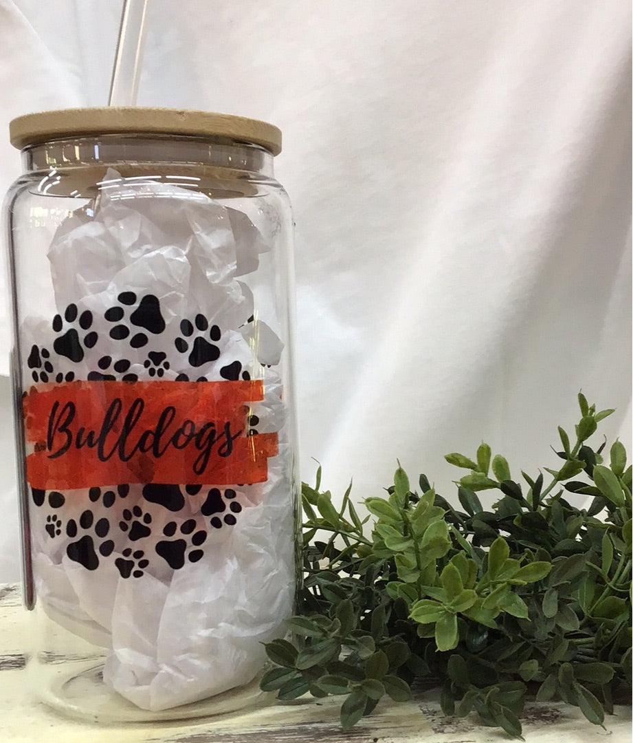 Carl Junction Bulldogs Glass Cup