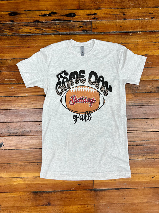 It's Game Day Y'all Football Graphic Tee - Bulldogs