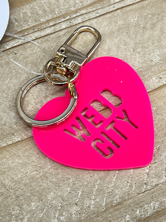 Webb City Heart Keychain