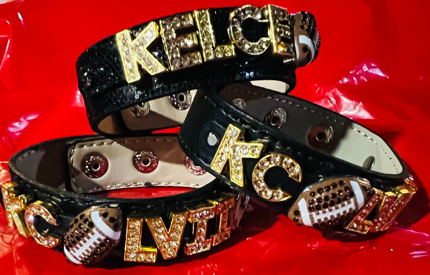Kansas City Sparkly Cuff Bracelets - Kelce