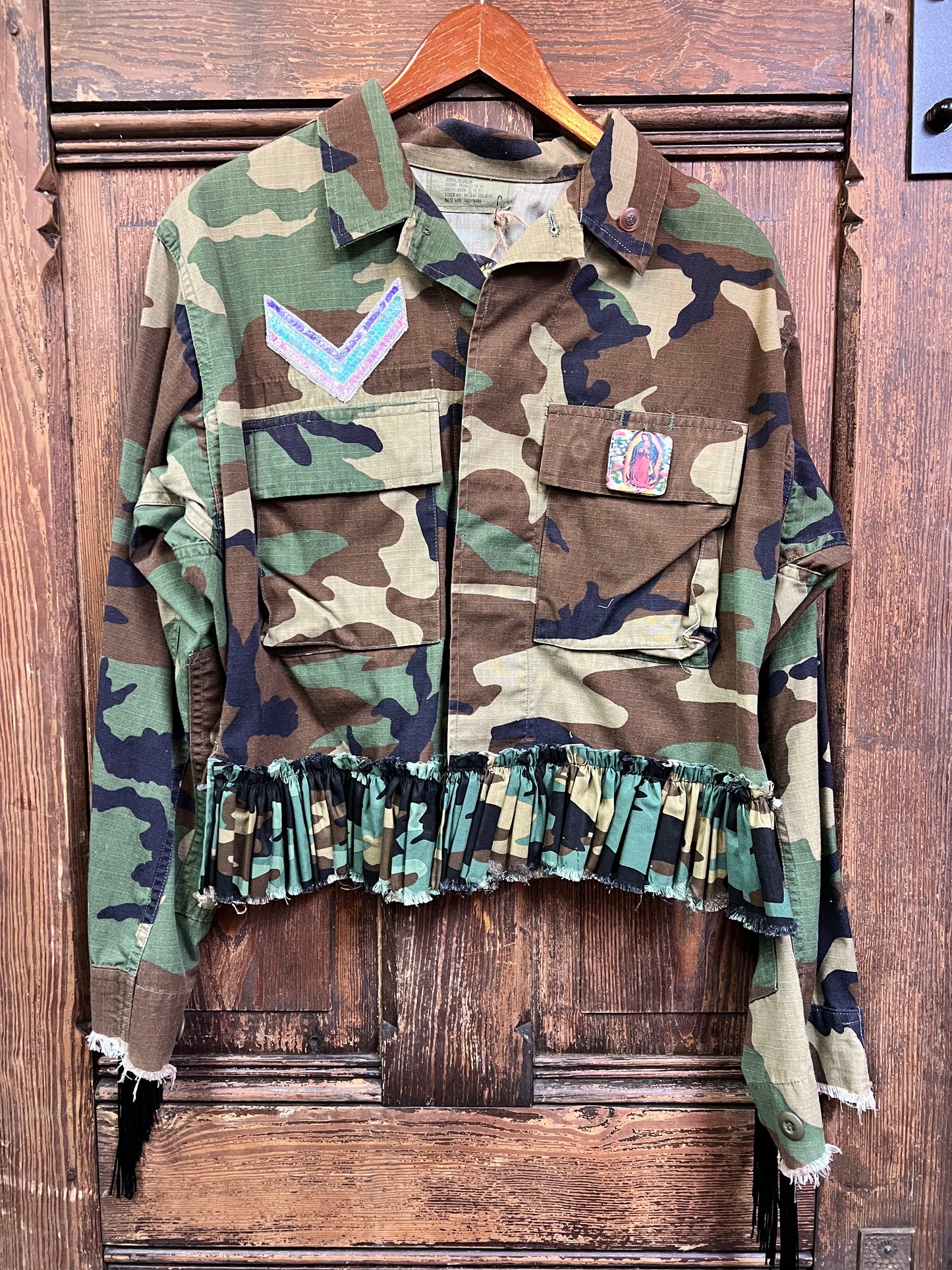 Customized Army Jacket - Patterned Cross