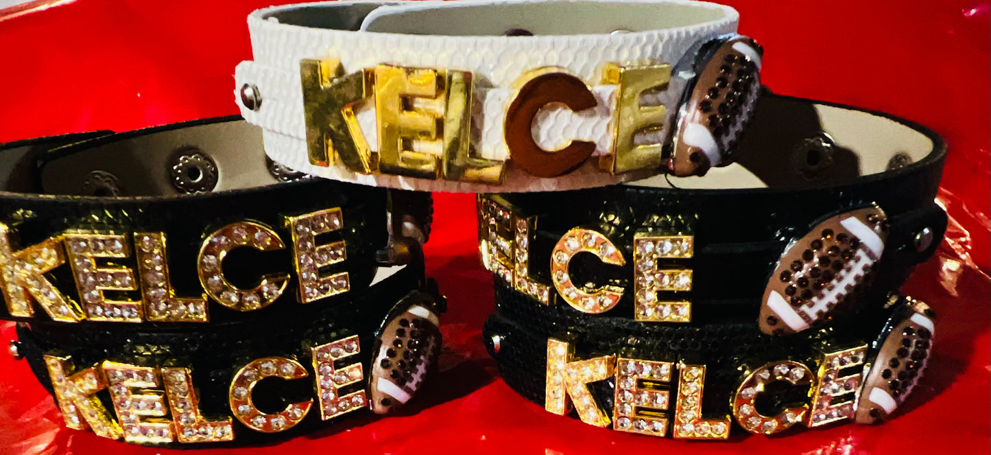 Kansas City Sparkly Cuff Bracelets - Kelce