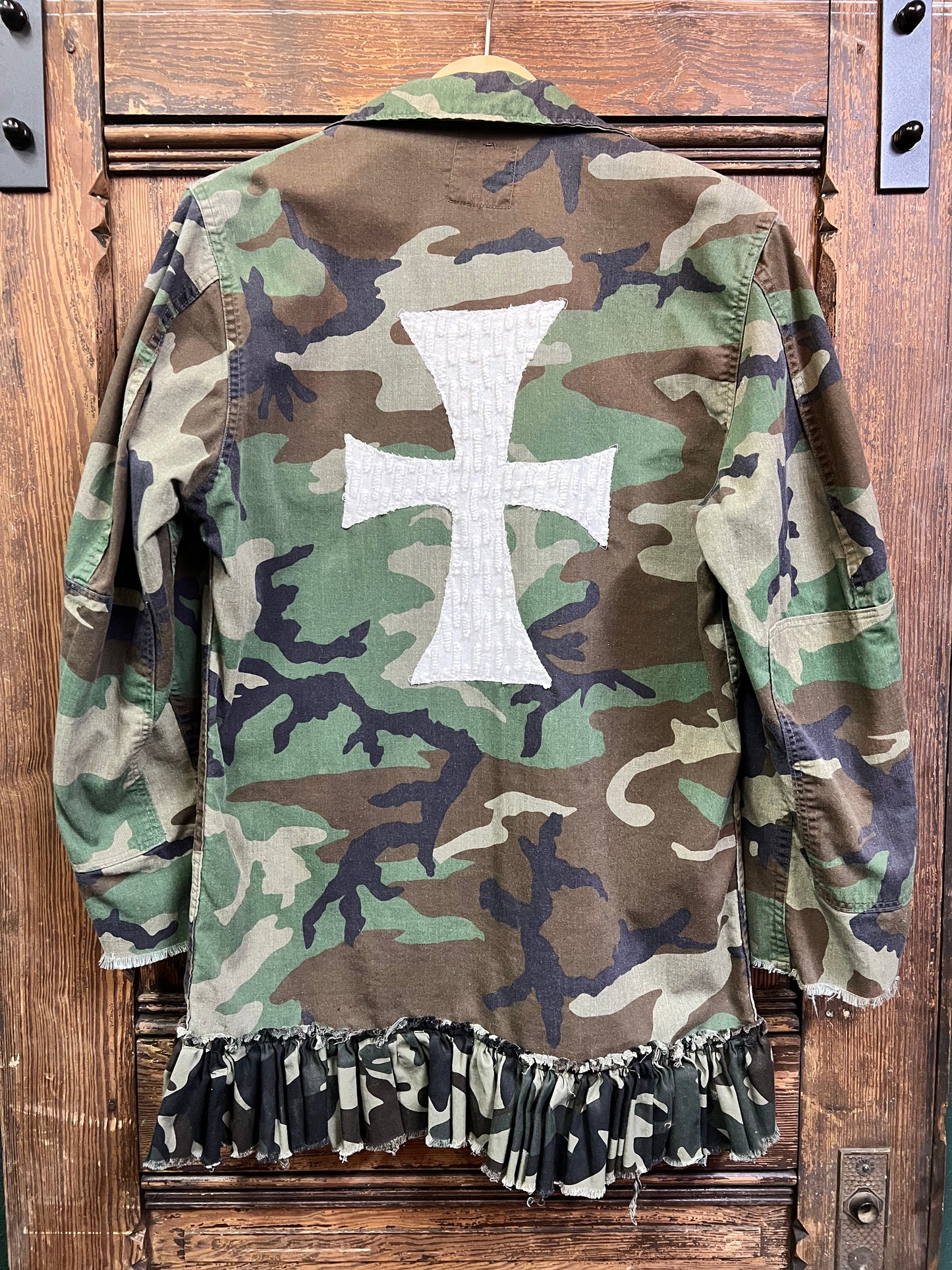 Customized Army Jacket - Cross Patchwork