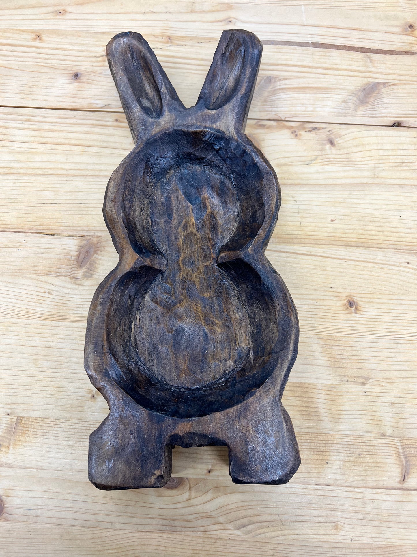 Bunny Wood Dough Bowl