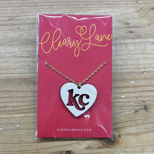 Kansas City Heart Necklace - KC Lowercase Letters