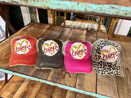 Kansas City Chiefs Vintage Hats - Chiefs Heart