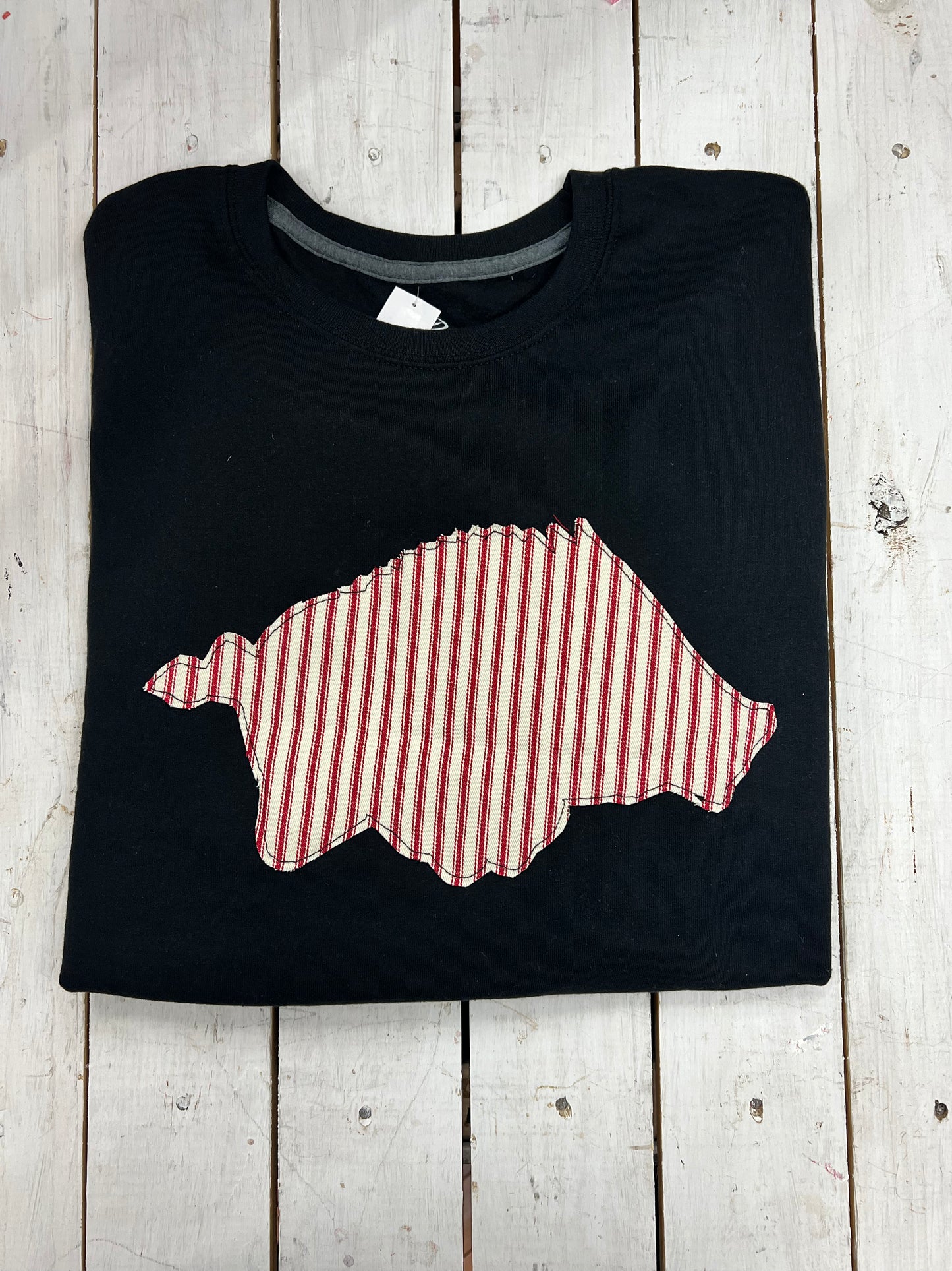 Stitched Razorback Sweatshirt - Black