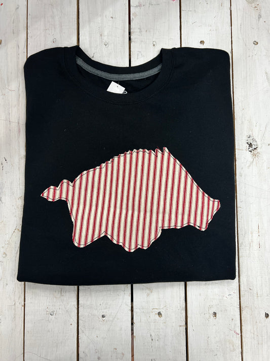 Stitched Razorback Sweatshirt - Black