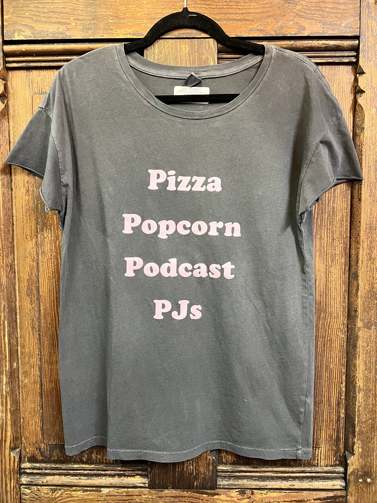 Pizza Popcorn Podcast Pjs Tee