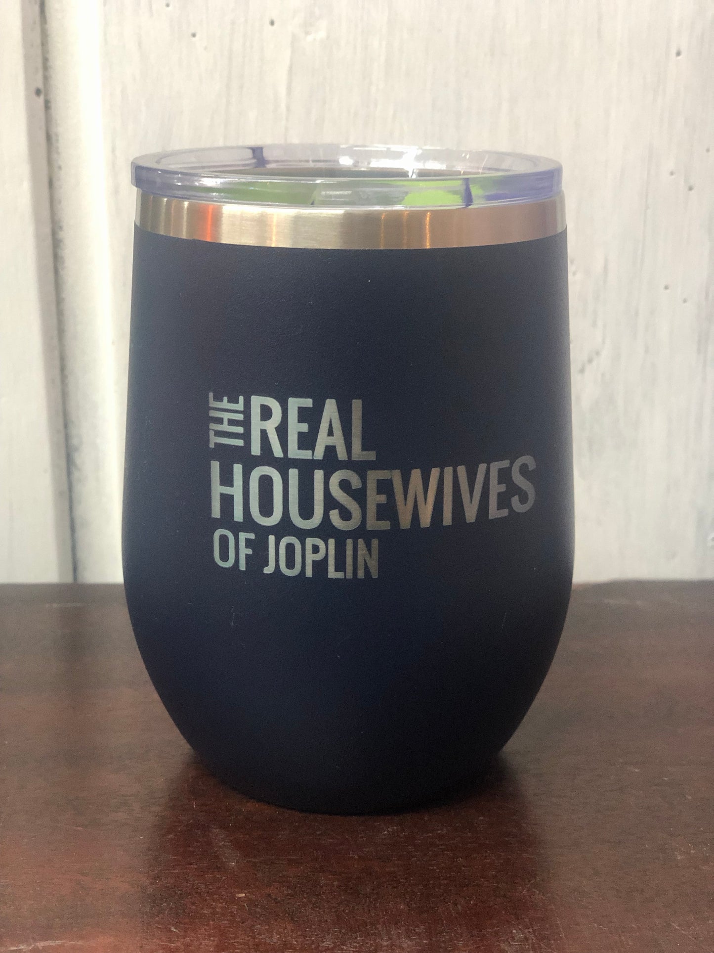 The Real Housewives of Joplin 12 oz. Wine Tumbler - Navy